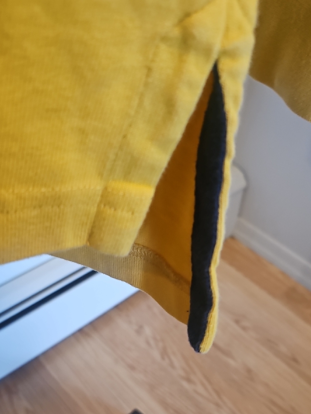 Gant Mens Yellow Long-Sleeve Rugby Polo with Denim Collar XL - Picture 7 of 7